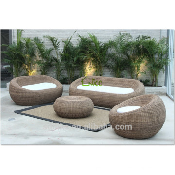 DE- (157) mobiliário usado do pátio do hotel para a venda sofá redondo do hotel do rattan